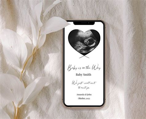 Pregnancy Announcement Templates with Ultrasound Pictures