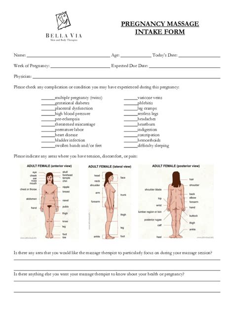 Pregnancy Reflexology Intake Form