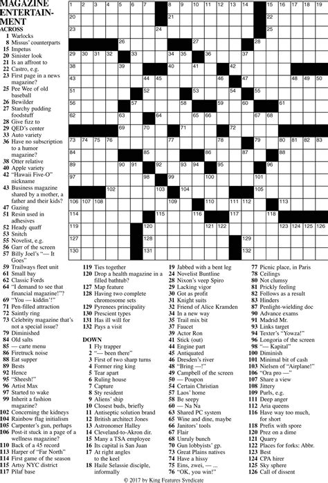 Premier Sunday Crossword Grid