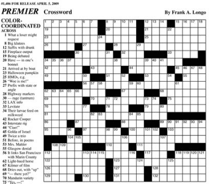 Premier Sunday Crossword Vocabulary