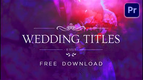 Premiere Pro Template Wedding