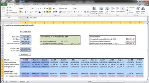 Prepaid Expense Macro in Excel