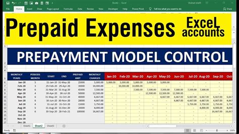 Prepaid Expense Pivot Table in Excel