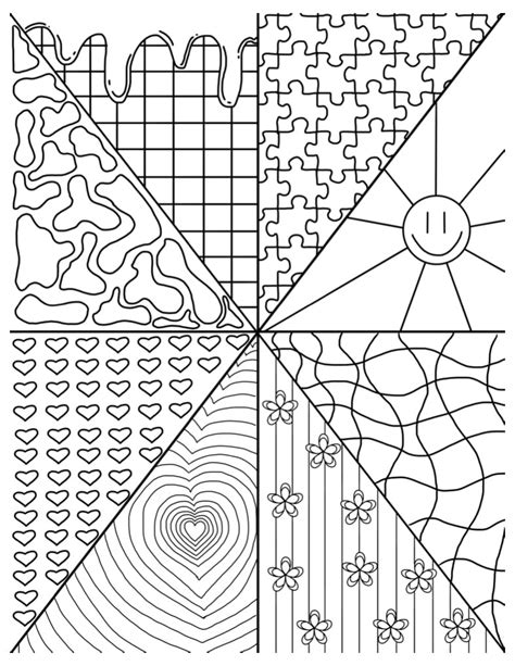 Preppy Coloring Pages Argyle Pattern