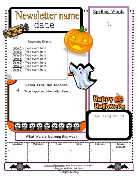 Preschool Newsletter Template