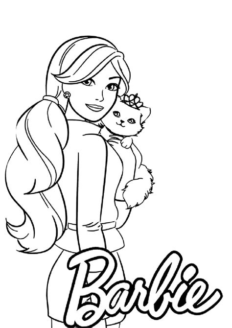 Barbie coloring pages for preschoolers