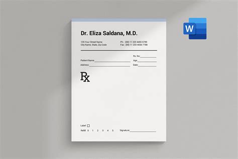 Prescription Pad Template