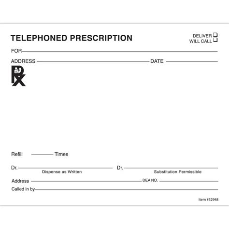 Prescription Template Types