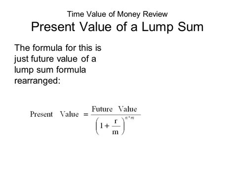 Present Value Lump Sum Formula Illustration