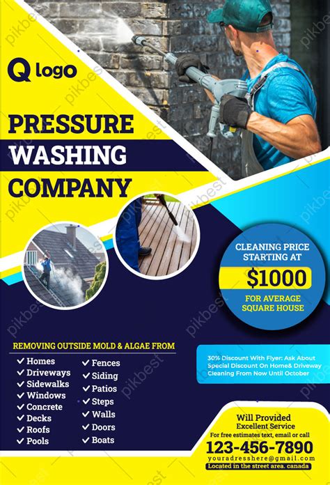 pressure washer cleaning flyer