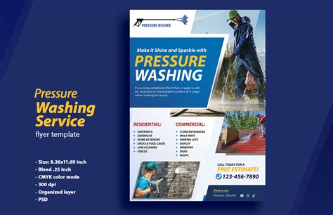 pressure washer flyer template style