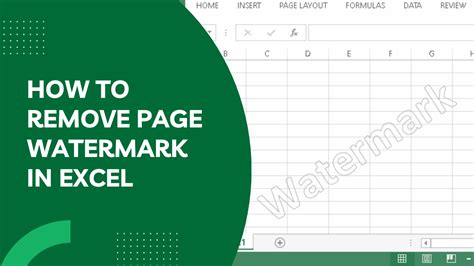 Prevent Page 1 Watermark Excel