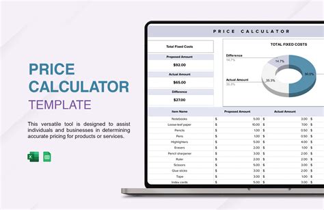 Price Calculator Template in Excel