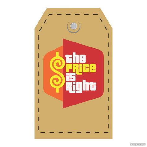 Price is Right Contestant Name Tags