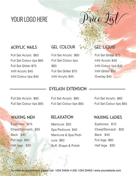 Price List Flyer Template Canva