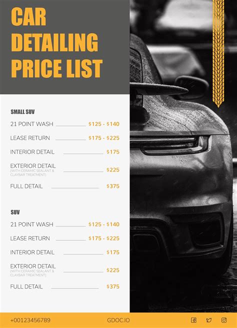 Price List Flyer Template Google Docs