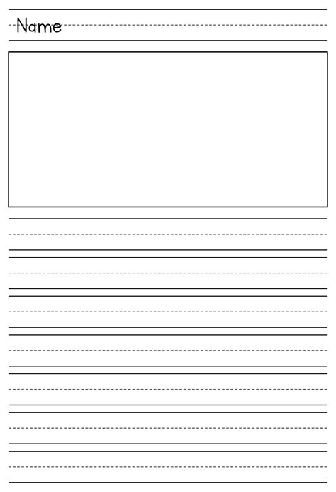 Primary writing paper templates for 1st grade