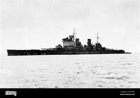 The Prince of Wales battleship at sea