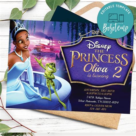 Princess and the Frog Invitations