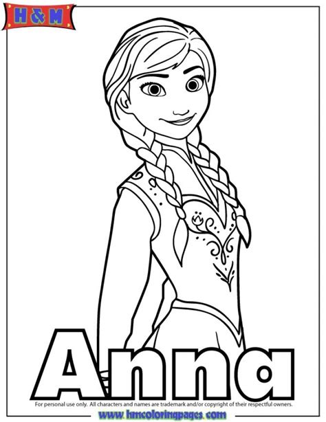 Princess Anna coloring page