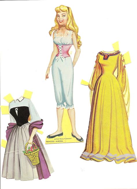 Princess aurora paper doll