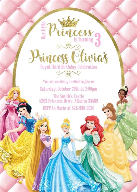 Princess Birthday Invitation Design