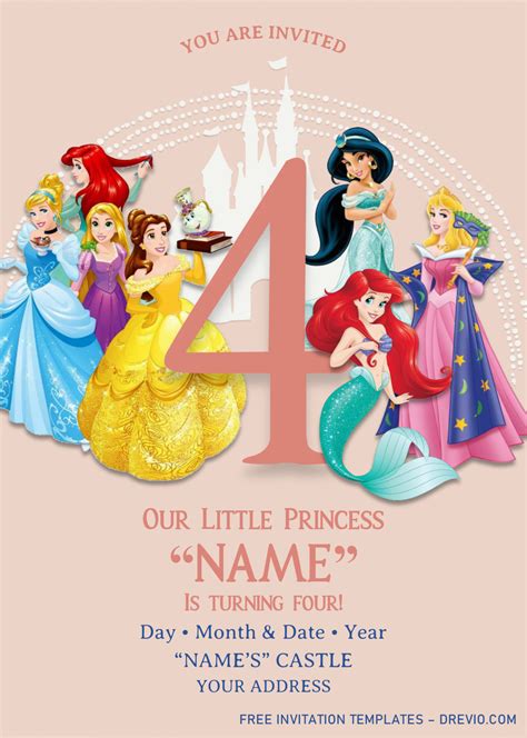 Princess Birthday Invitation Template 2