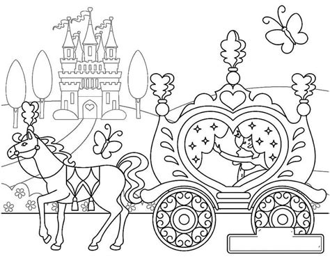 Princess Carriage Coloring Page