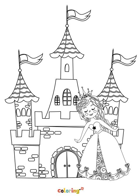 Princess Castle Coloring Page