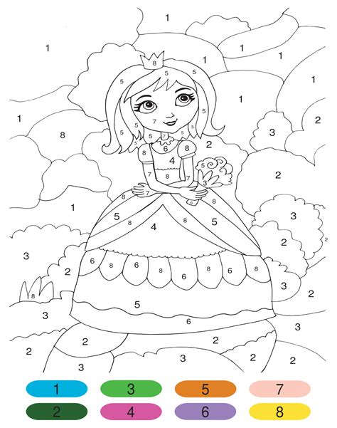 Princess Color by Number