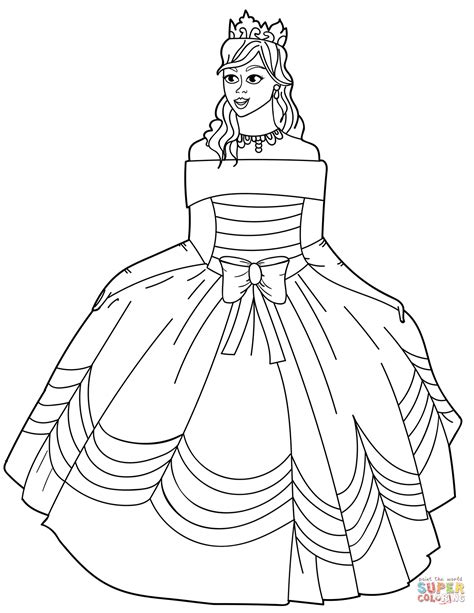 Princess Dress Coloring Page