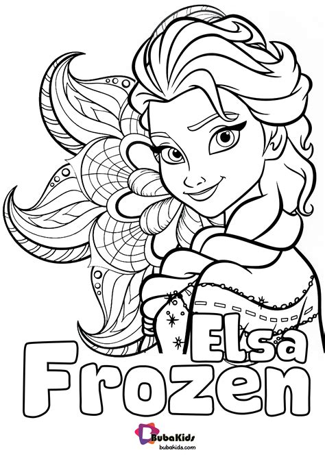 Princess Elsa coloring page