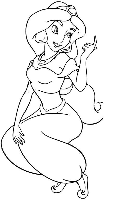 Princess Jasmine coloring page