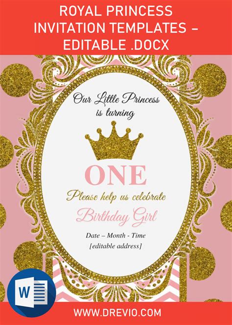 Princess Peach's Royal Invitation Template