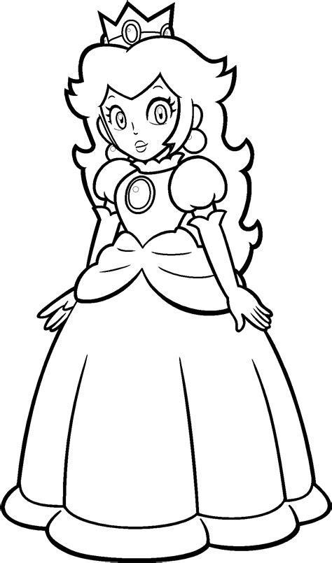 Princess Peach coloring pages printable