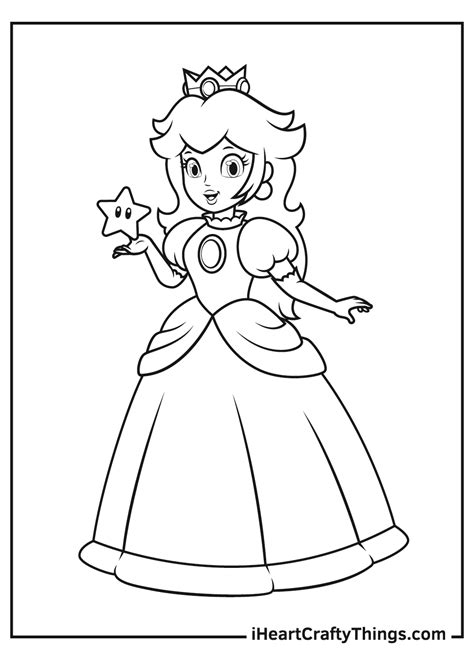 Princess Peach coloring pages to print