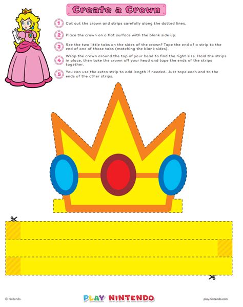 Princess Peach Crown Template 1