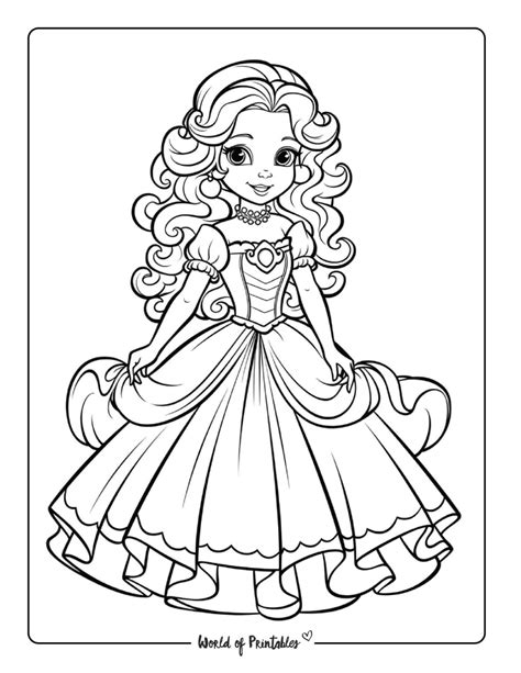 Princess Printable Coloring Sheets