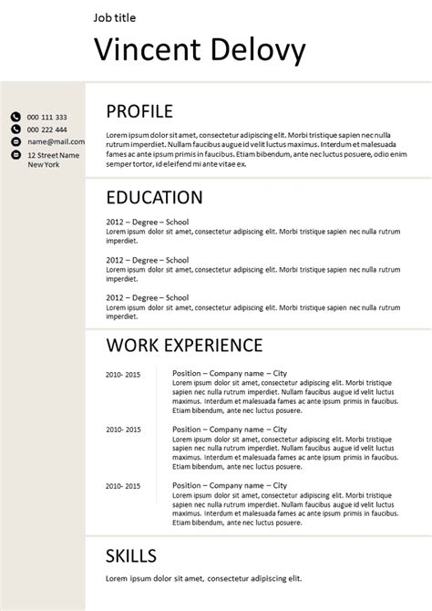 Princeton CV Template Format