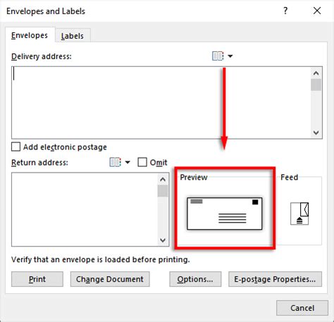 Print Envelopes from Excel