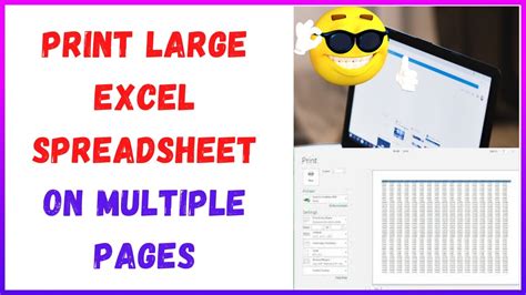 Print large Excel sheet on multiple pages ideas