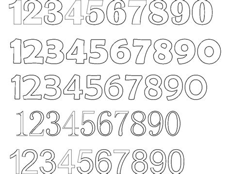 Printable Large Numbers 1-100