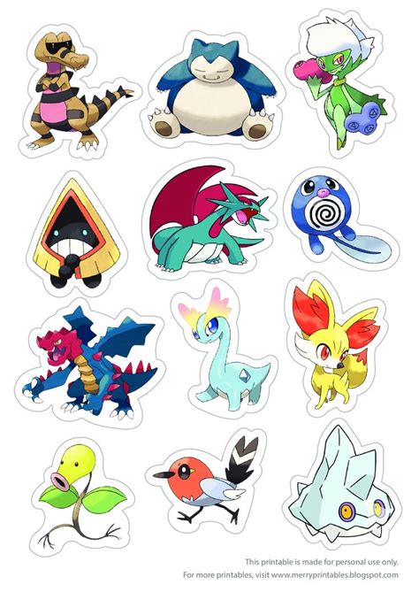 Print Pokémon stickers