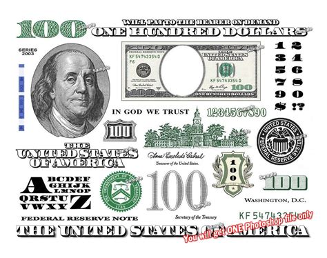 A person designing a printable $100 bill