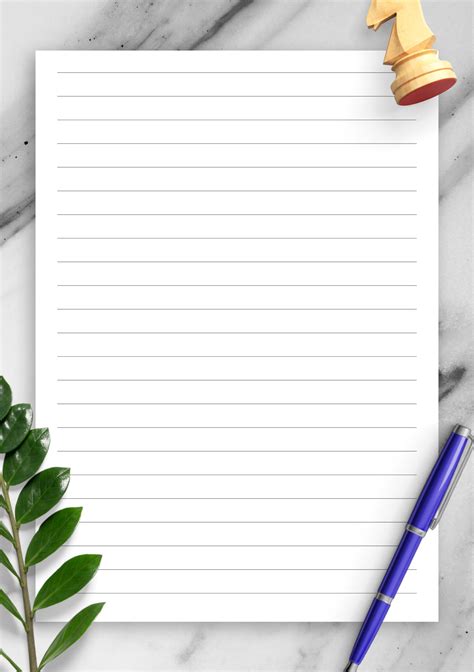 A printable 5-lined paper