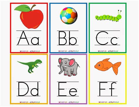 Printable ABC Flashcard Templates