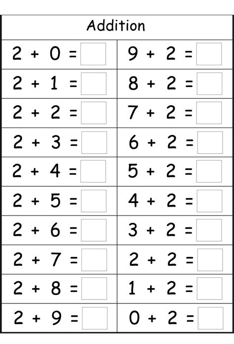 Printable addition worksheets