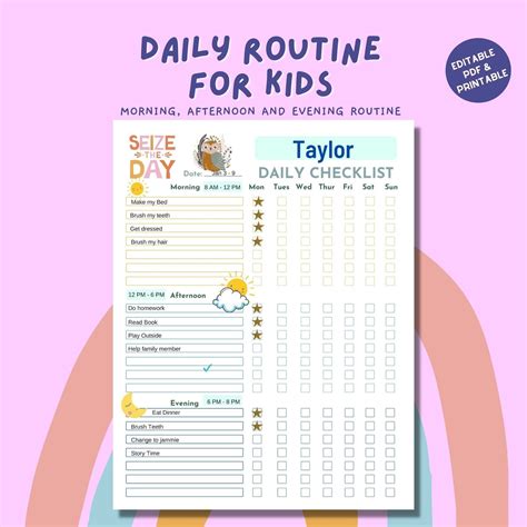 Printable ADHD Routine Charts