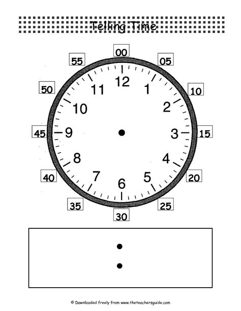 Printable Analog and Digital Clock Faces