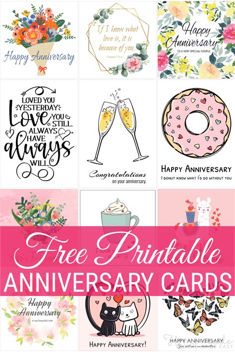 Create a printable anniversary card